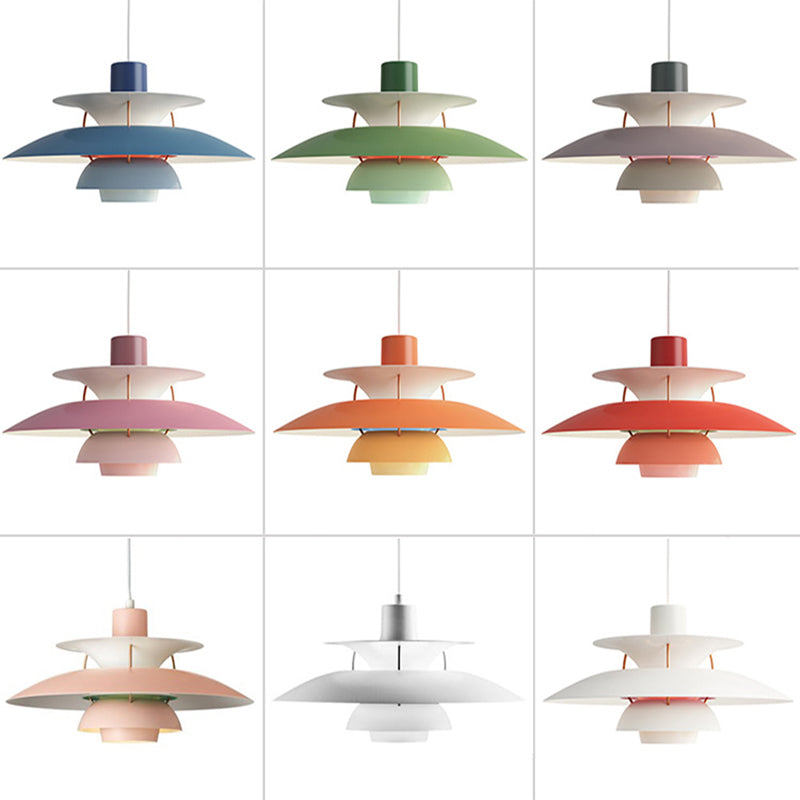 Modern Simplicity Geometric Hanging Pendnant Lamp Aluminum Hanging Pendant Lights for Restaurant
