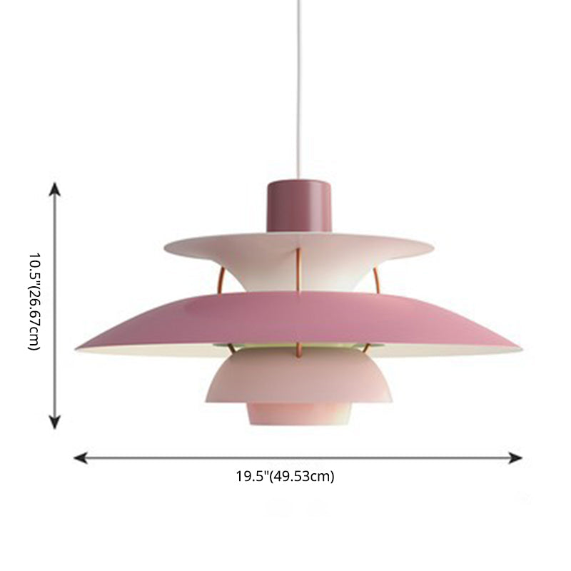 Modern Simplicity Geometric Hanging Pendnant Lamp Aluminum Hanging Pendant Lights for Restaurant