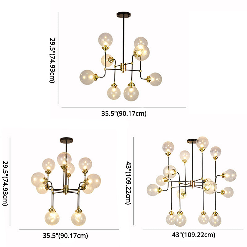Lámpara de lámpara esférica de vidrio lámpara de lámpara simple para sala de estar para sala de estar