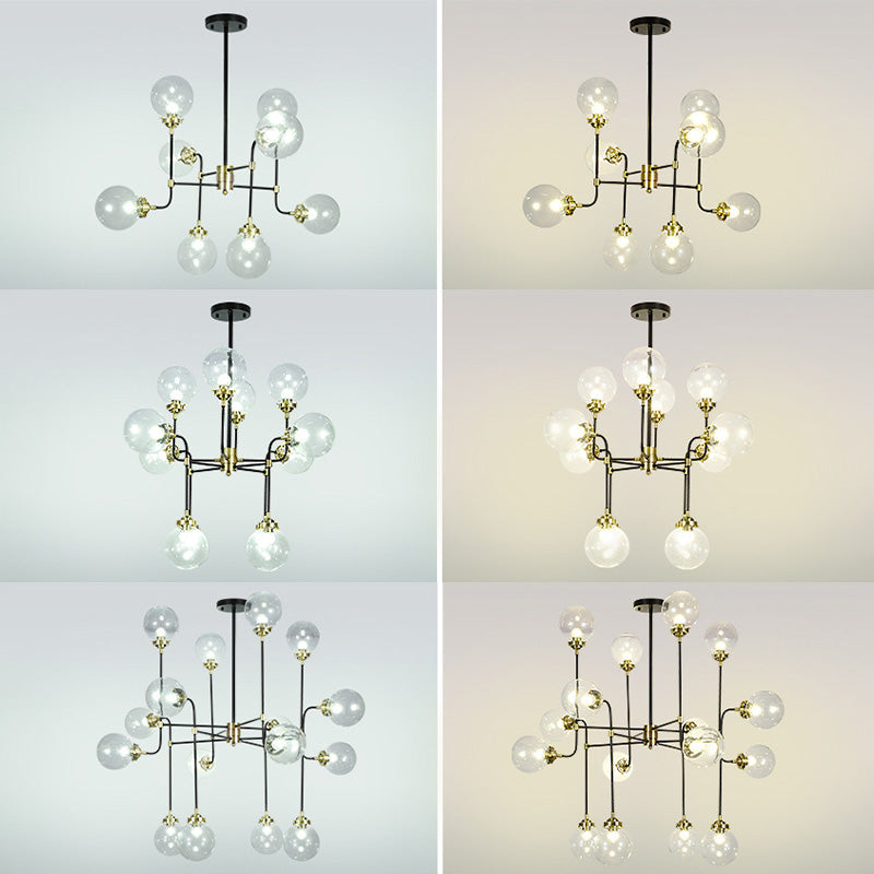 Lámpara de lámpara esférica de vidrio lámpara de lámpara simple para sala de estar para sala de estar