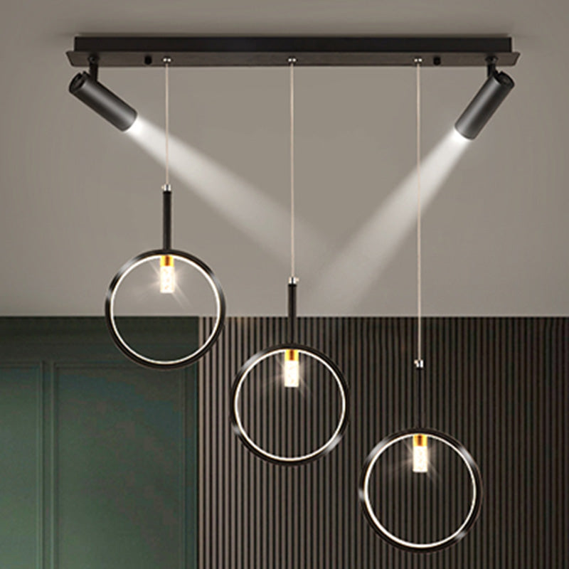 Nordic Style Simplicity Circles LED Island Light Adjustable Spotlight Design Dining Room Lighting Fixture