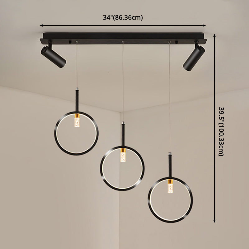 Nordic Style Simplicity Circles LED Island Light Adjustable Spotlight Design Dining Room Lighting Fixture