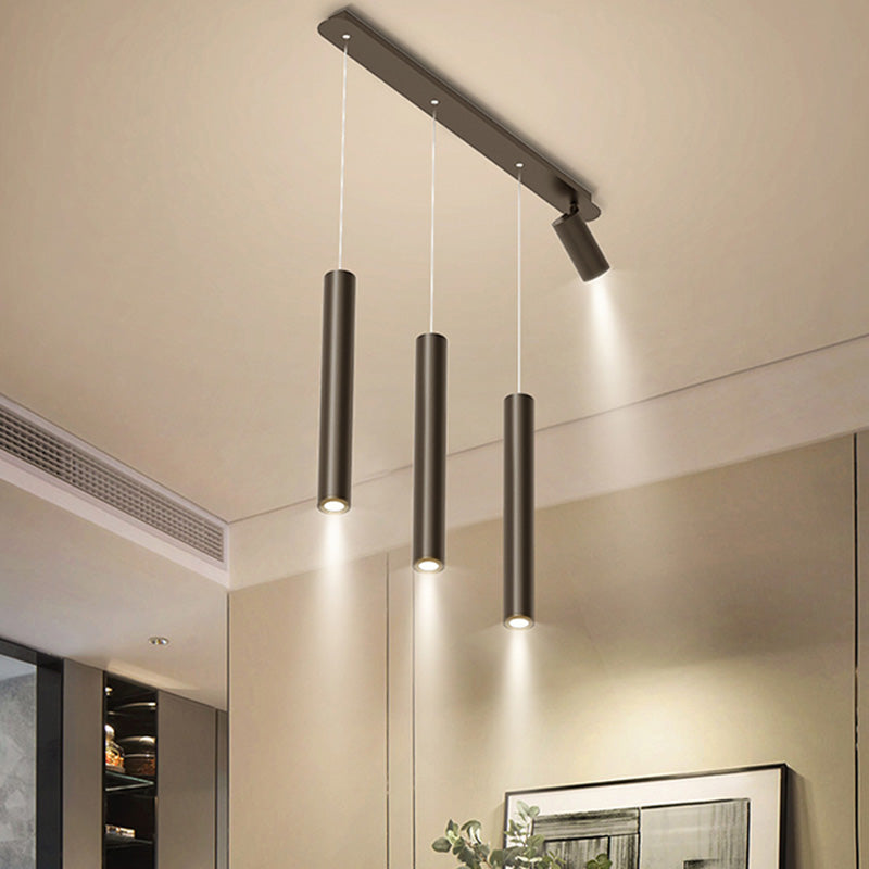 Cylindrical LED Island Light 360° Rotatable Spotlight Design Modern Minimalism Metal Lighting Fixture