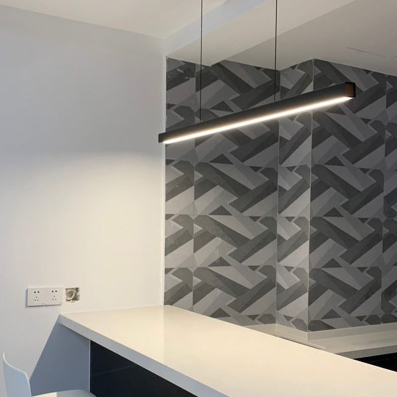 Luci di lampadari dell'isola lineare Simplicità Fissature di illuminazione lampadario in alluminio per tavolo da pranzo