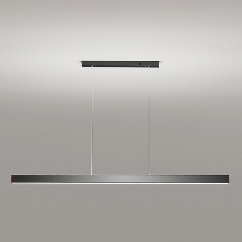 Luci di lampadari dell'isola lineare Simplicità Fissature di illuminazione lampadario in alluminio per tavolo da pranzo