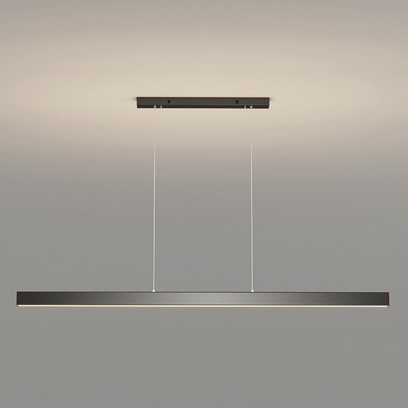 Luci di lampadari dell'isola lineare Simplicità Fissature di illuminazione lampadario in alluminio per tavolo da pranzo