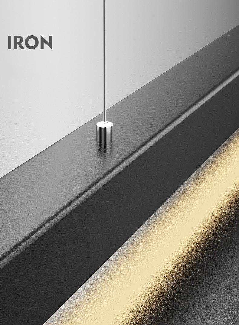 Luci di lampadari dell'isola lineare Simplicità Fissature di illuminazione lampadario in alluminio per tavolo da pranzo