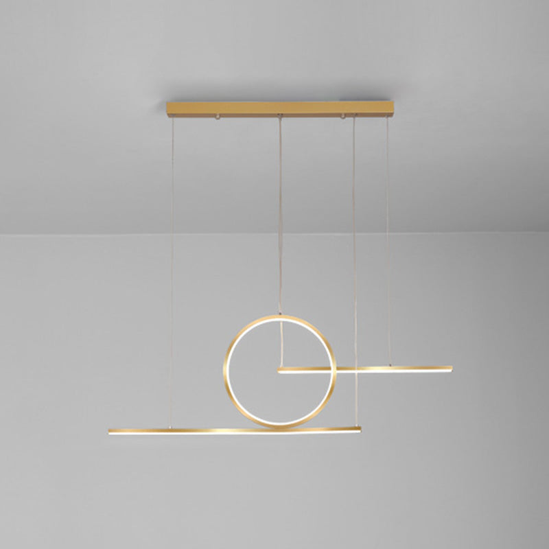 Ring Island Lighting Fixtures Acrylic Minimalism Pendant Lighting Fixtures for Restaurant