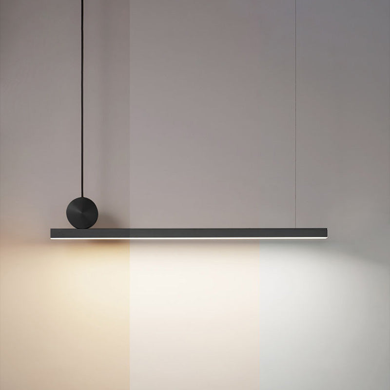 Linear Island Lighting Metallic Contemporary Simplicity Pendant Lighting Fixtures for Restaurant
