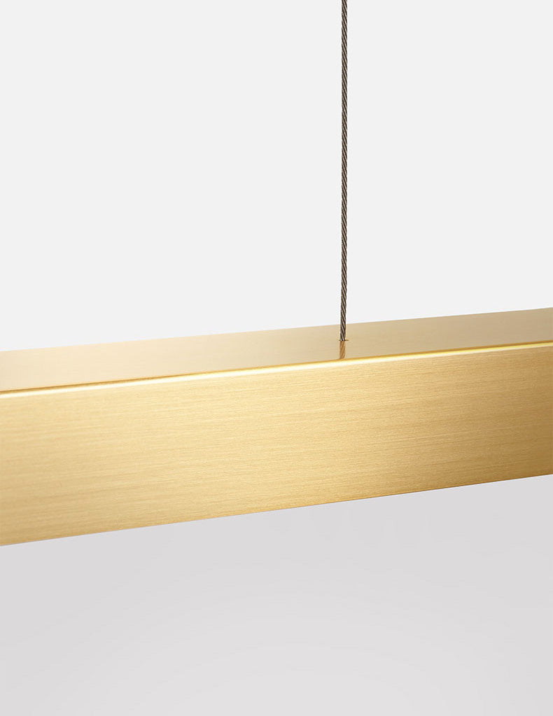 Linear Island Lighting Metallic Contemporary Simplicity Pendant Lighting Fixtures for Restaurant