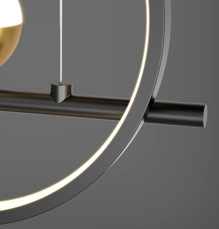 Modern Minimalist Minimalist Linear Isola Luci Luci in metallo Pla lampadario per soggiorno