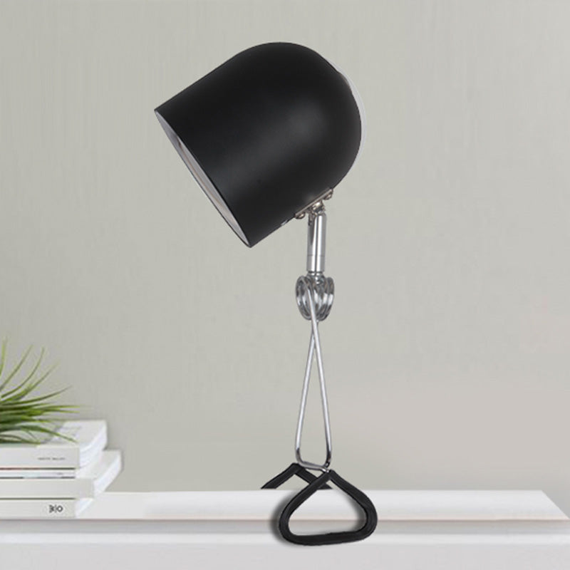 Macaron Style Bell Clamp-on Lamp Metal Bedroom LED Table Light with Adjustable Joint