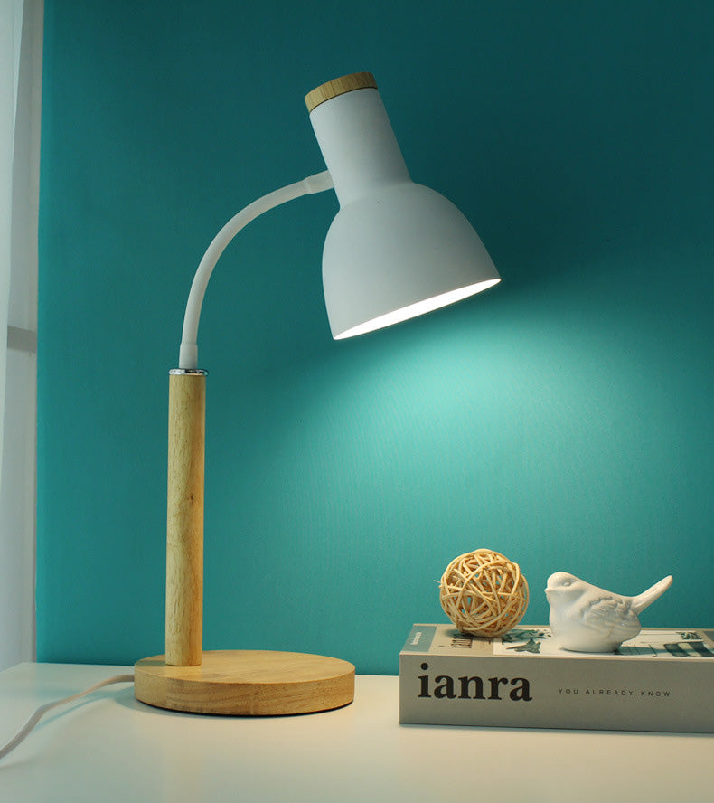 Bell Shade Bedroom Reading Lampe Metal 1-Light Nordic Night Light avec un bras flexible