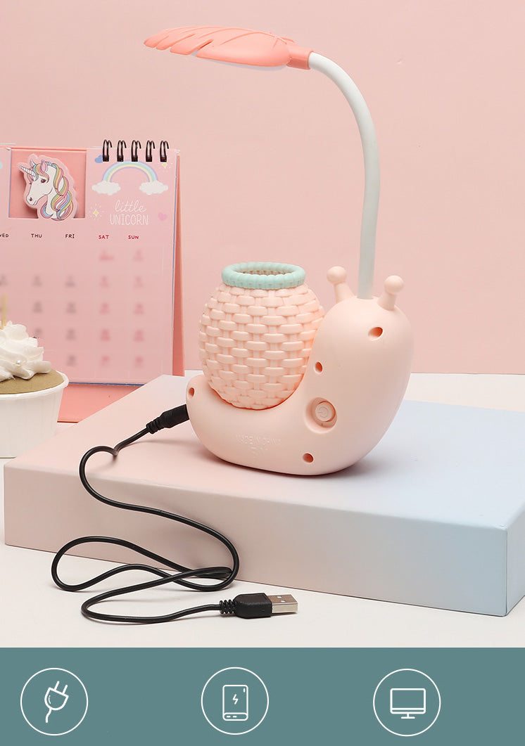 Macaroon Snail en forme de mini lampe de table ABS ABS PLANT CRÉATIVE LED LETTANDE DE LED POUR CHAMBRE