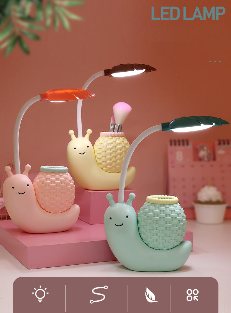 Macaroon Snail en forme de mini lampe de table ABS ABS PLANT CRÉATIVE LED LETTANDE DE LED POUR CHAMBRE