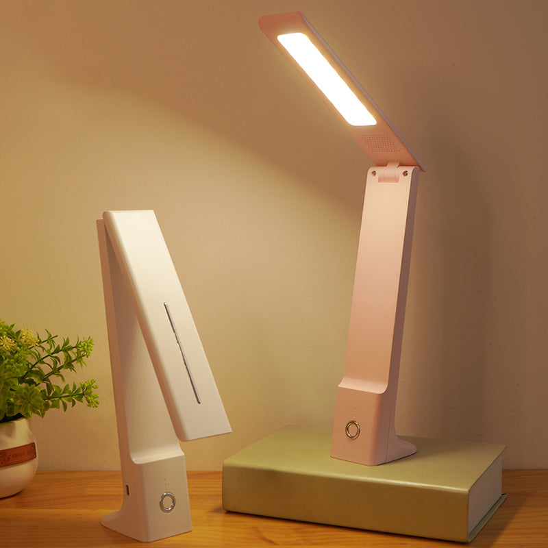 Modern Minimalist Style Dimmable LED Table Lamp Plastic 1 Light Table Light for Study Room