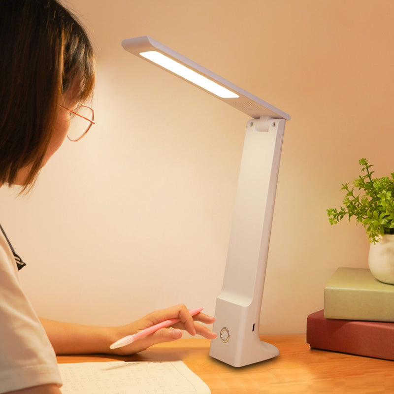 Modern Minimalist Style Dimmable LED Table Lamp Plastic 1 Light Table Light for Study Room