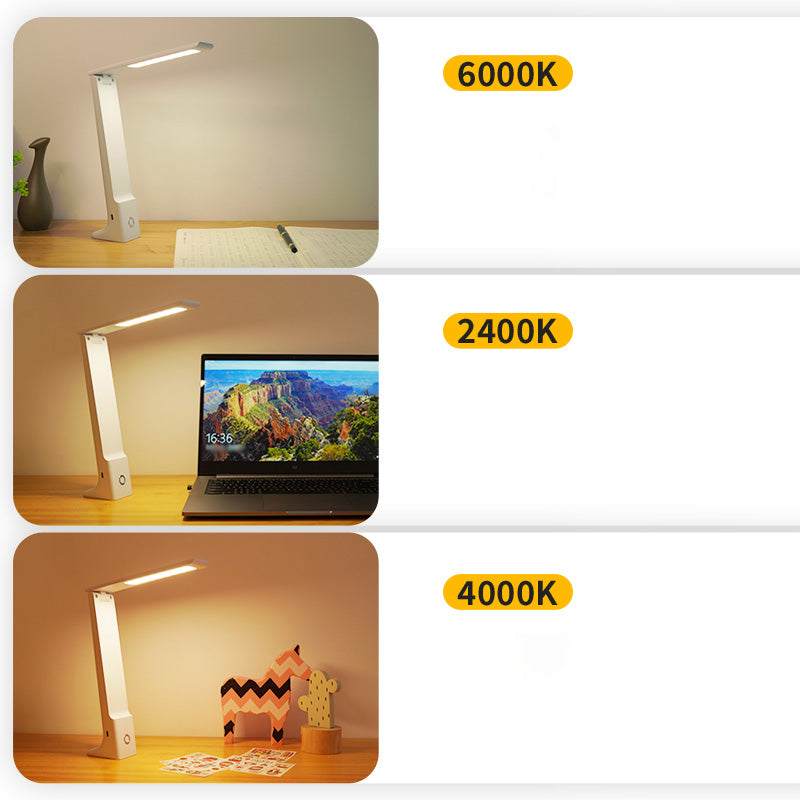 Modern Minimalist Style Dimmable LED Table Lamp Plastic 1 Light Table Light for Study Room