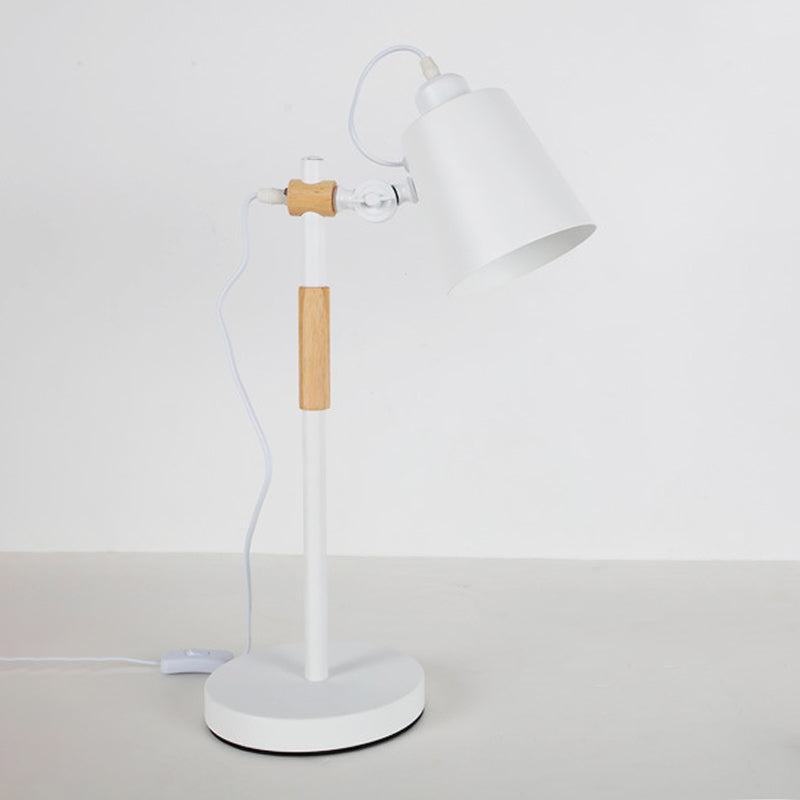 Lámpara de escritorio de tono de cono con pivoteas Metal nórdica de 1 luces Ligera de lectura de la sala de lectura