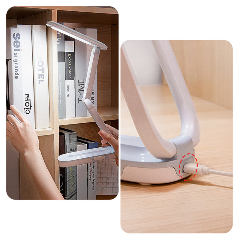 Nordic Macaroon Style LED Table Lamp Foldable Design Practical USB Charging Reading Light for Bedroom