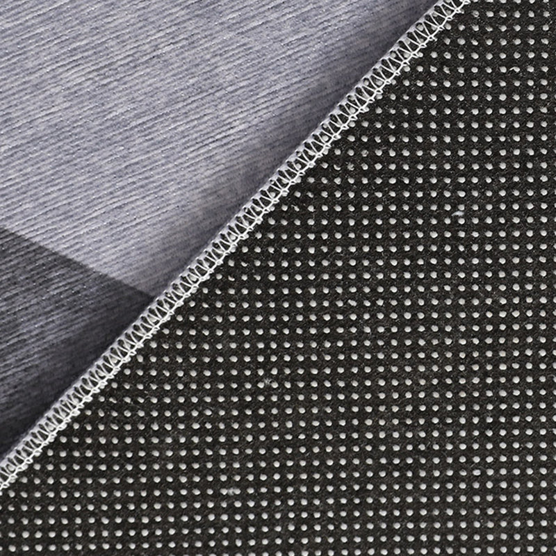 Grauer, minimalistischer Teppich, Polyester-Aquarell-Teppich, blühender Teppich, rutschfeste Rückseite, Innenteppich für Wohnzimmer