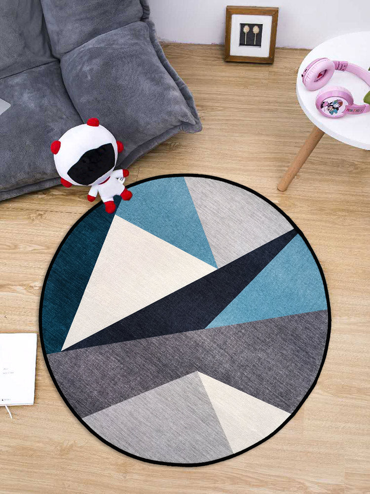 Minimalistische geometrische gedruckte Teppichfarbe gemischtem Polyesterbereich Teppich nicht rutscher Backing Teppich für Wohnzimmer