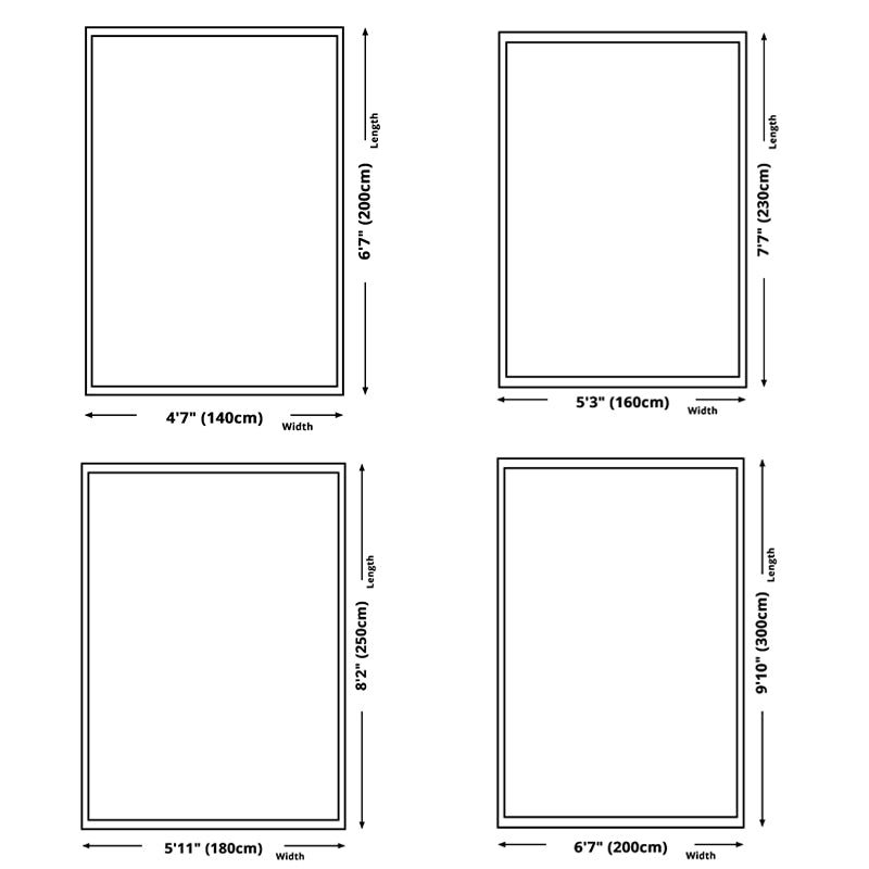 Grey Tone Modern Indoor Rug Polyester Geometric Print Carpet Easy Care Rug for Home Decoration