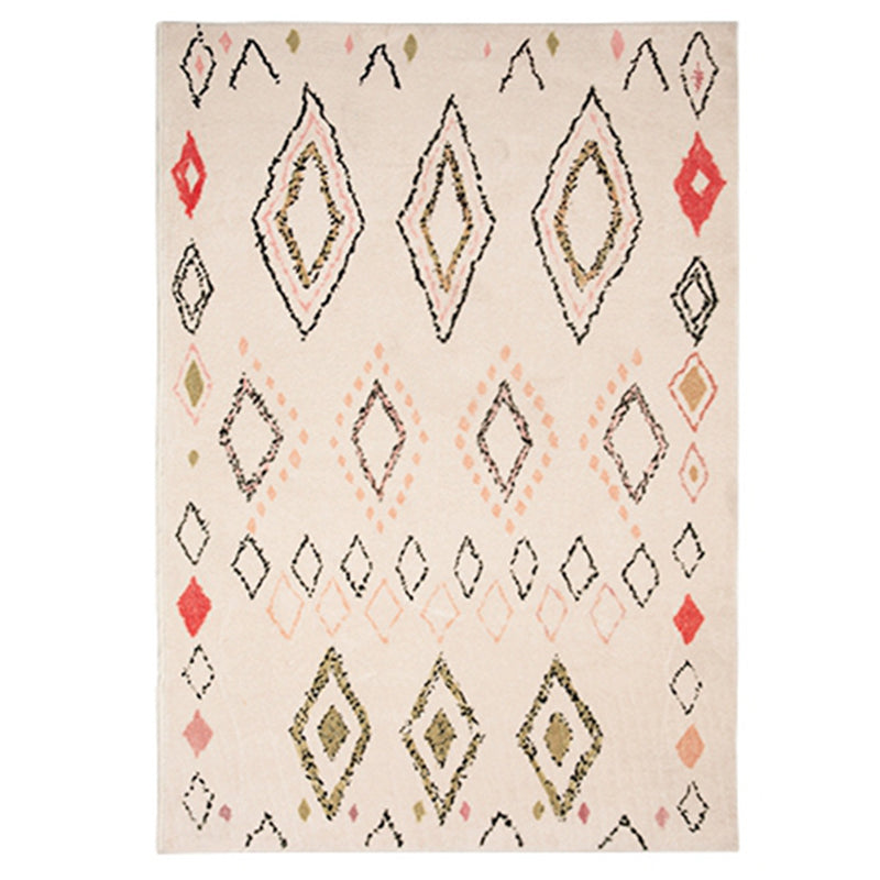 Traditional Tribal Pattern Area Rug Distinctive Vintage Rectangle Carpet Polyester Friendly Washable Rug for Living Room