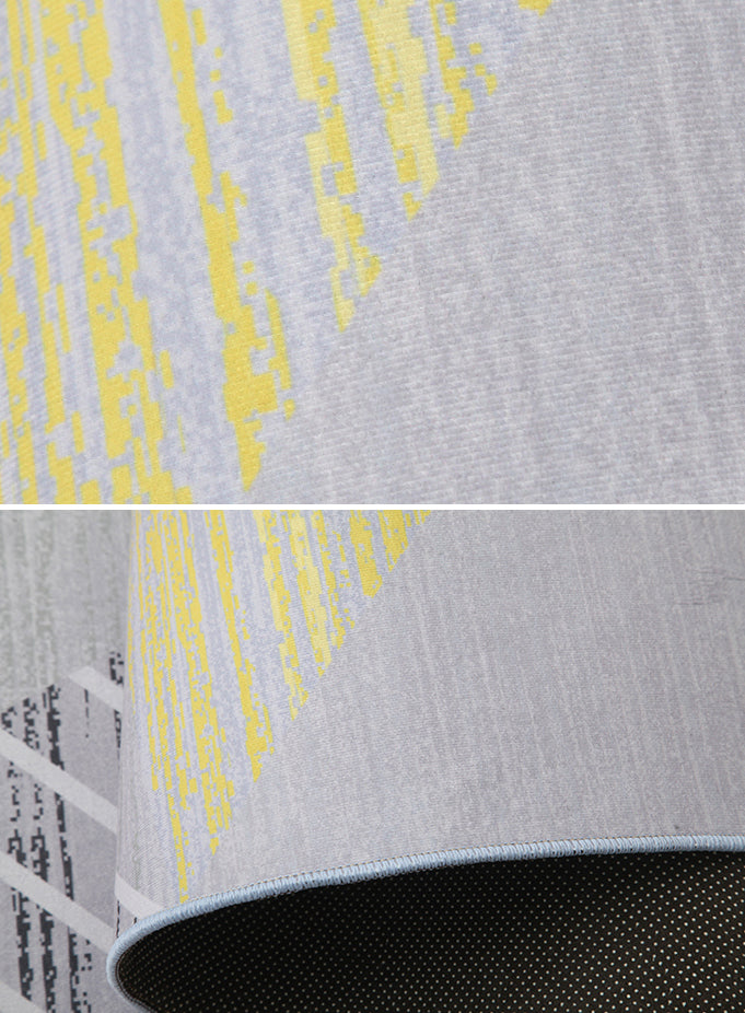 Einfache Farbe gemischter moderner Teppich Polyester Dreieck Muster Fläche Teppich nicht rutschfest