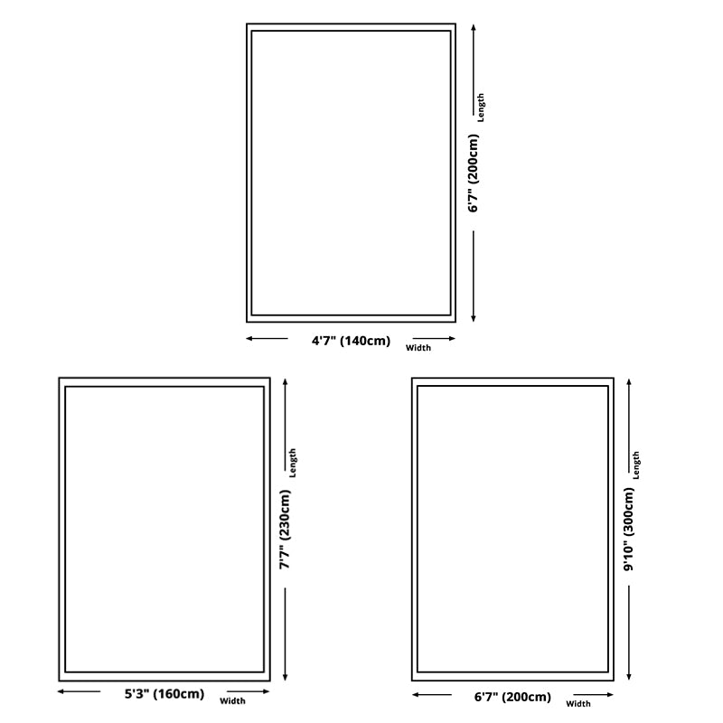 Multicolor Home Decoration Carpet Modern Geometric Printed Area Rug Polyester with Non-Slip Backing Rug