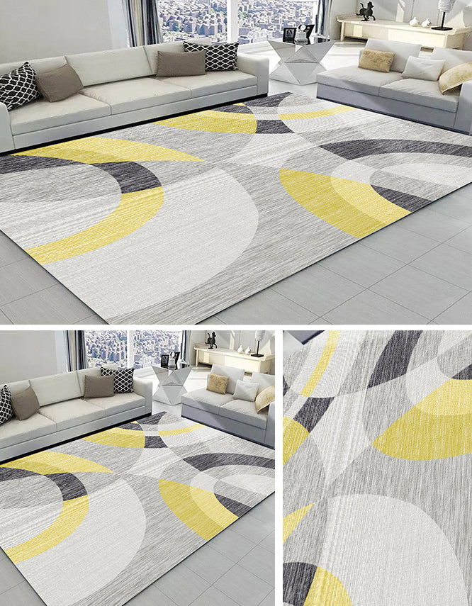 Multicolor Home Decoration Carpet Modern Geometric Printed Area Rug Polyester with Non-Slip Backing Rug