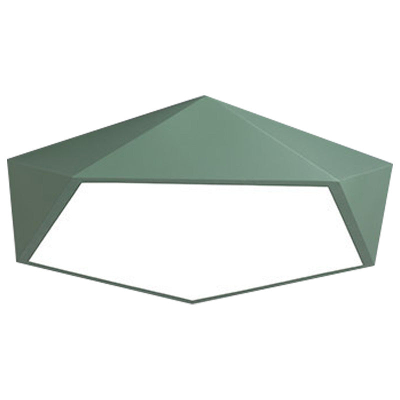 Plafonnier encastré pentagone nordique en métal LED pour chambre à coucher