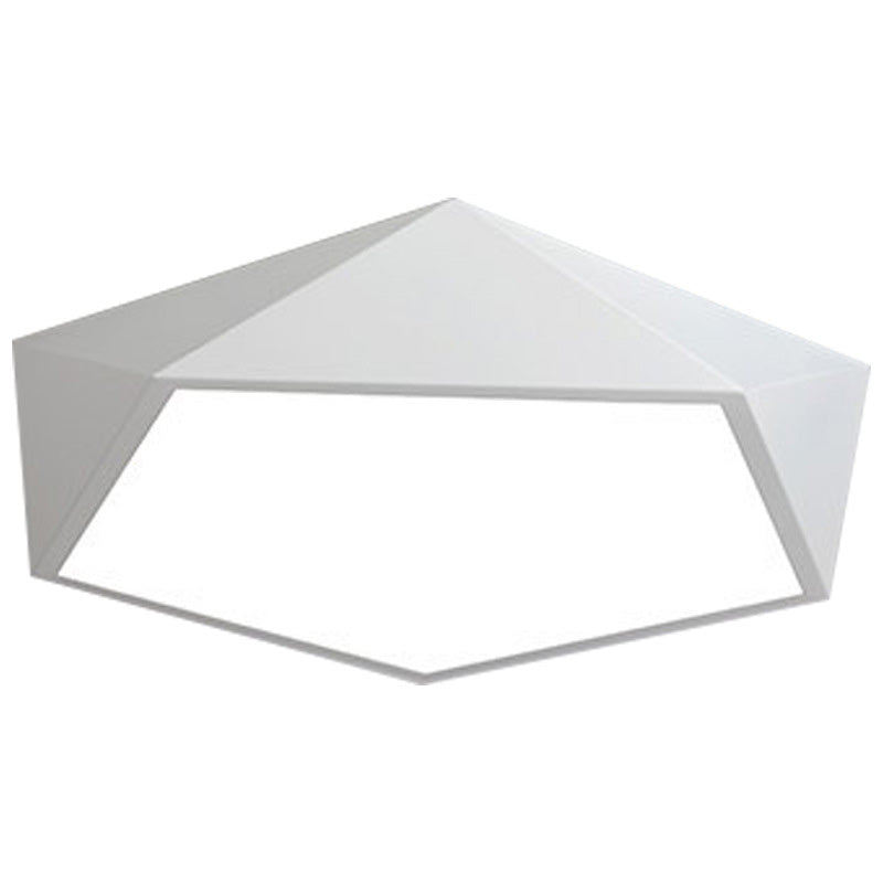 Plafonnier encastré pentagone nordique en métal LED pour chambre à coucher