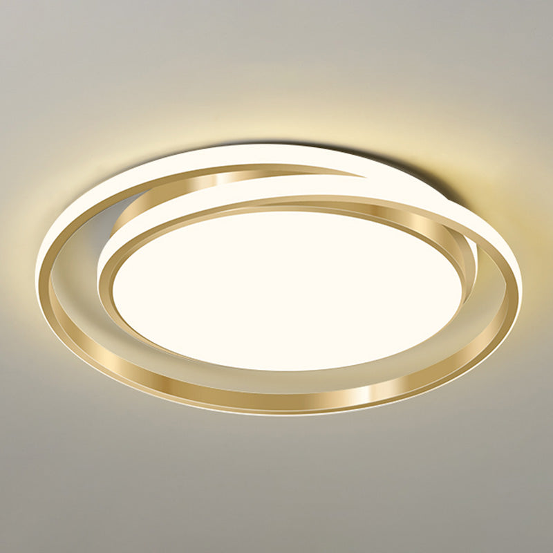 Round 1-Light LED Flush Light New Modern Acrylic Flush Mount Ceiling Light Fixtures for Bedroom
