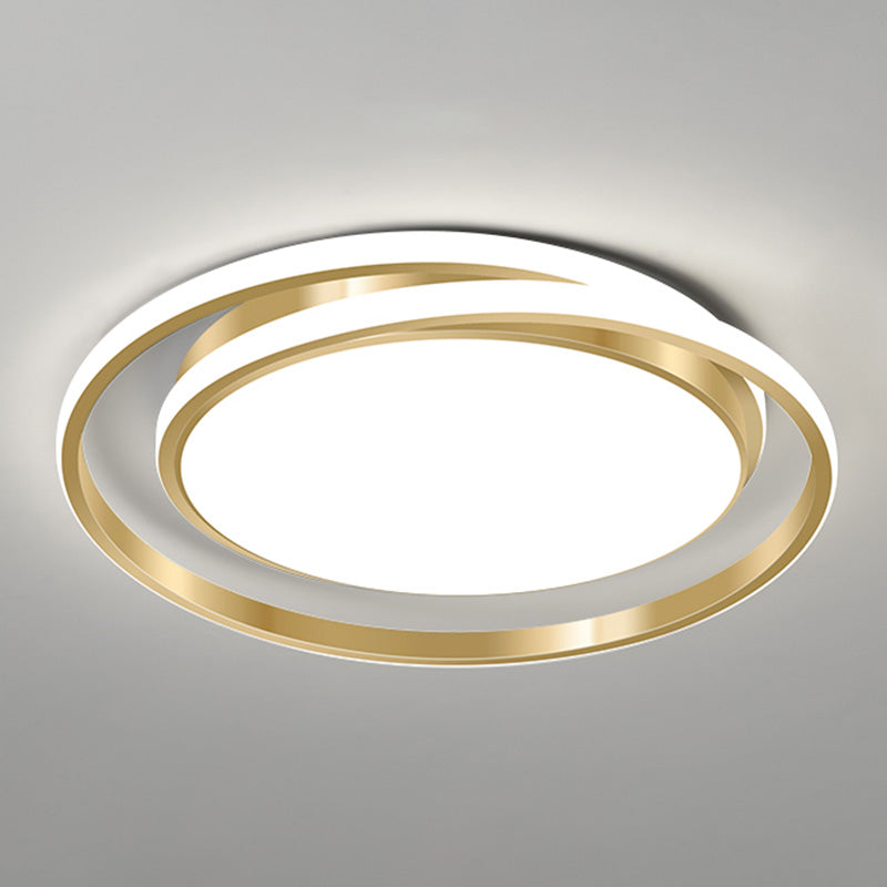 Round 1-Light LED Flush Light New Modern Acrylic Flush Mount Ceiling Light Fixtures for Bedroom