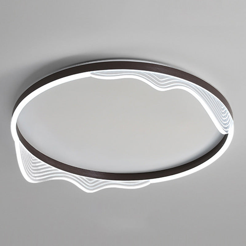 Plafonnier circulaire encastré dessin animé simplicité moderne luminaire de montage au plafond pour chambre à coucher