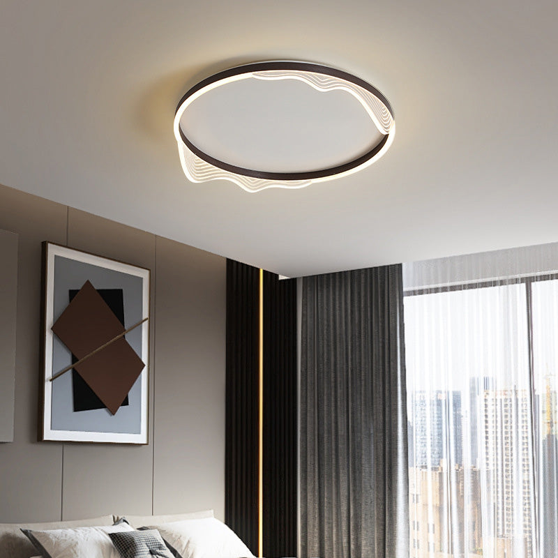 Plafonnier circulaire encastré dessin animé simplicité moderne luminaire de montage au plafond pour chambre à coucher