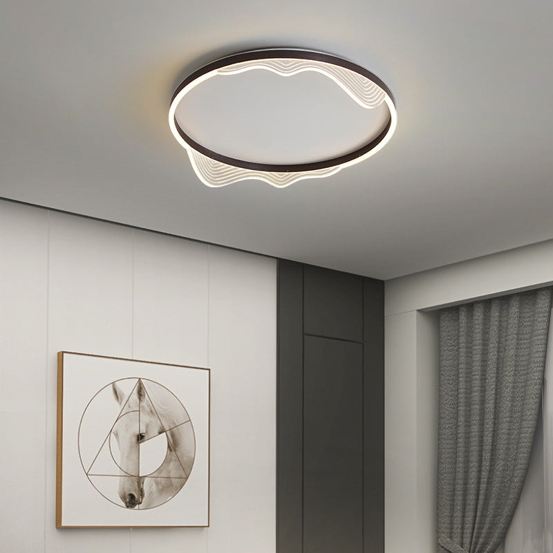 Plafonnier circulaire encastré dessin animé simplicité moderne luminaire de montage au plafond pour chambre à coucher