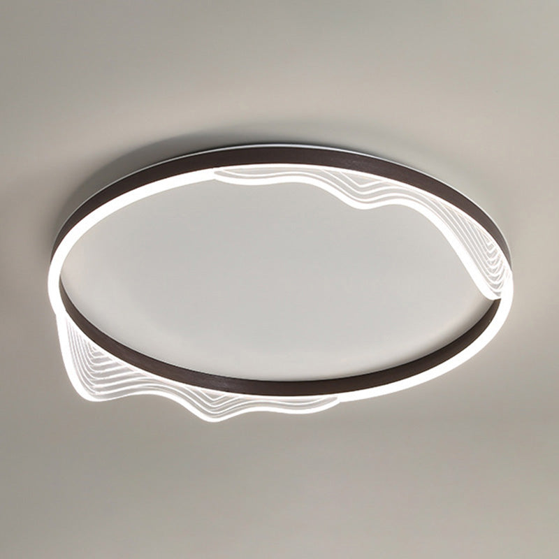 Plafonnier circulaire encastré dessin animé simplicité moderne luminaire de montage au plafond pour chambre à coucher