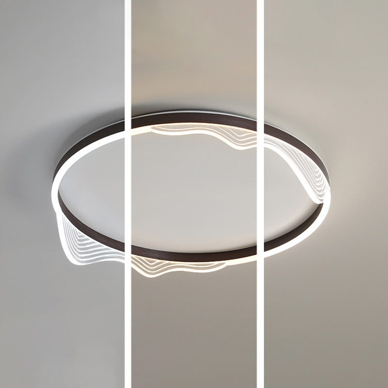 Plafonnier circulaire encastré dessin animé simplicité moderne luminaire de montage au plafond pour chambre à coucher