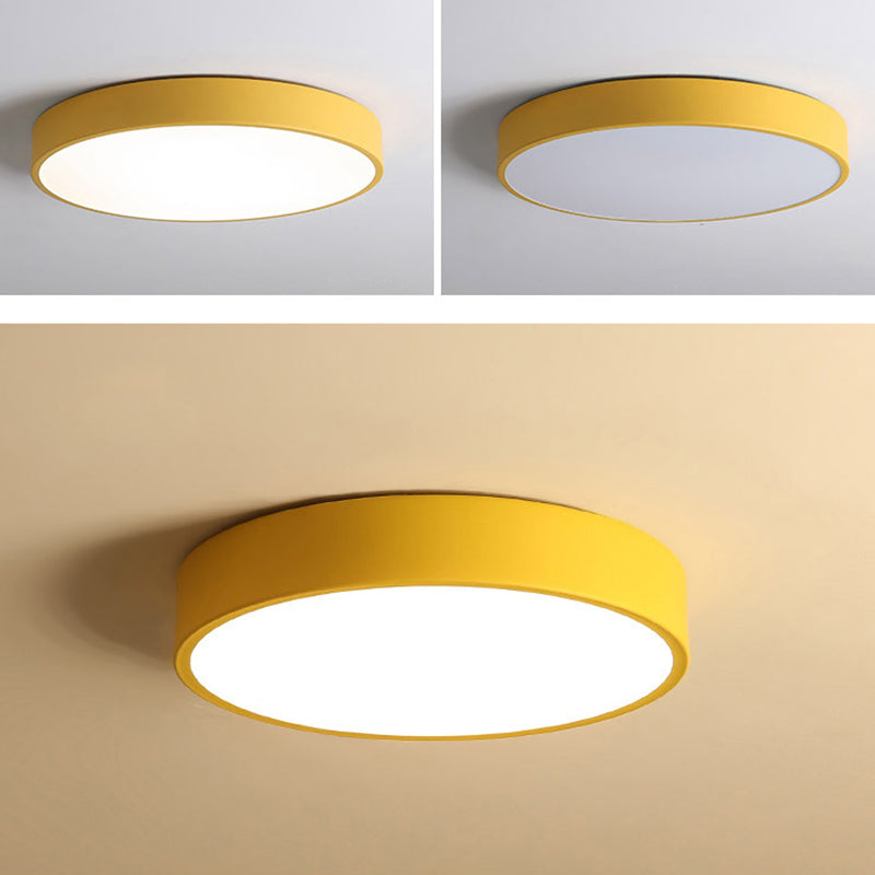 Nordic-Style LED Flush Mount Light Fixture Circle Flush Mount Lighting with Acrylic Shade