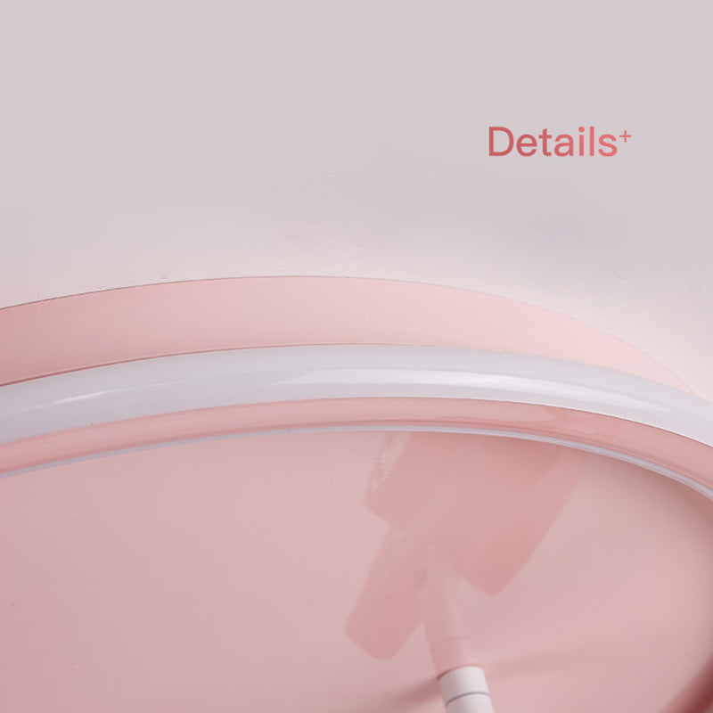 Children's Room Flush Mount Ceiling Light Modern Cartoon Cute Girl Bedroom Princess Room Net Red Angel Pink Round Lamps