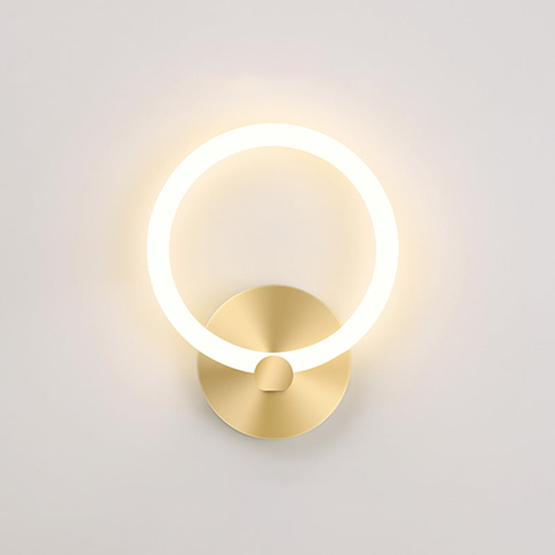 Gold Led Wall Sconce Lighting Modern Style Acrylic Ultra-thin Wall Light for Bedroom Living Room
