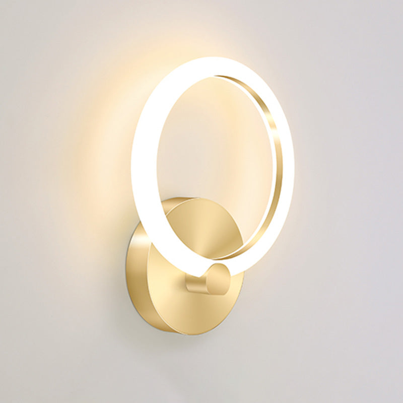 Gold Led Wall Sconce Lighting Modern Style Acrylic Ultra-thin Wall Light for Bedroom Living Room