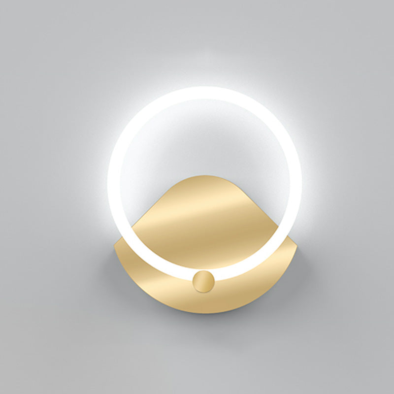 Gold Led Wall Sconce Lighting Modern Style Acrylic Ultra-thin Wall Light for Bedroom Living Room