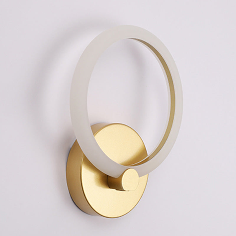 Gold Led Wall Sconce Lighting Modern Style Acrylic Ultra-thin Wall Light for Bedroom Living Room