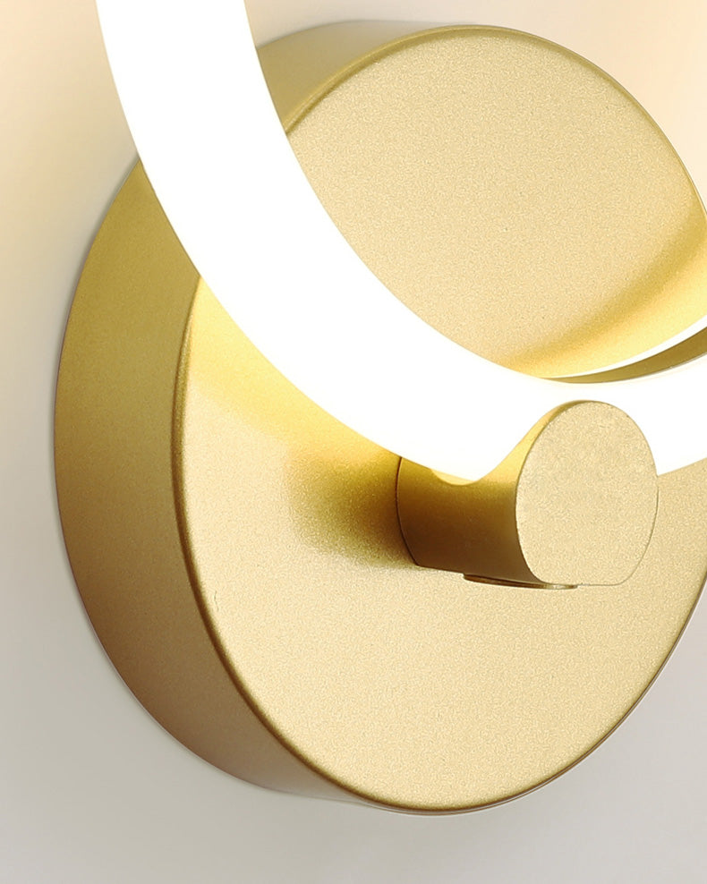 Gold Led Wall Sconce Lighting Modern Style Acrylic Ultra-thin Wall Light for Bedroom Living Room