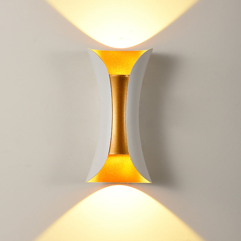 Moderner minimalistischer Stil nach oben und unten LED Wandleuchte Metal 2 Lichter Wandleuchten