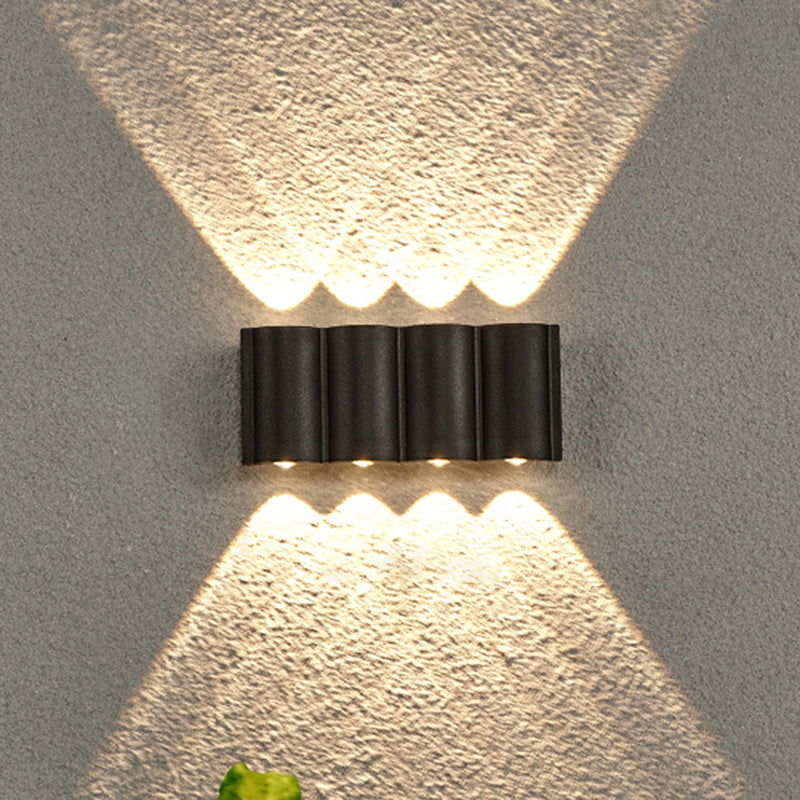 Tubes de style minimaliste moderne de haut en bas de la mur à lad lad lampe à la paroi des lumières murales en métal pour mur extérieur