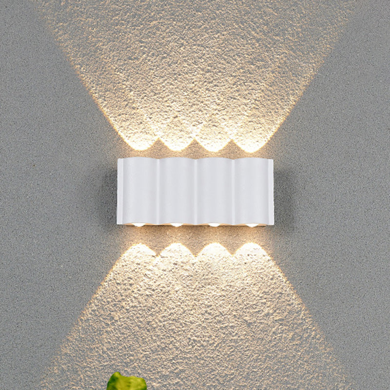 Tubes de style minimaliste moderne de haut en bas de la mur à lad lad lampe à la paroi des lumières murales en métal pour mur extérieur